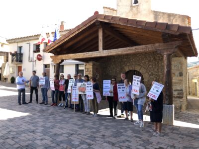 Protesta en Villar del Río (Soria) durante el paro de la España vaciada del pasado 4 de octubre. Foto: UPA